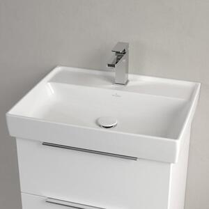 Lavabo Villeroy & Boch Taro, 60 cm, con rivestimento CeramicPlus, 1 foro per rubinetto, senza troppofilo