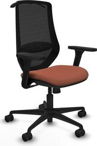 Sedia da ufficio Mardos, modello sincro bali, marca Piqueras y Crespo, codice prodotto D036N0H, colore marrone e nero