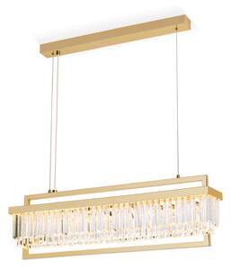 Lampada LED a sospensione Prism, lunga, oro