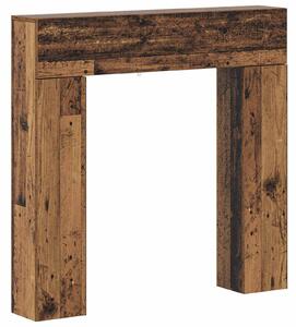 Cornice per camino in legno massello, dimensioni 102 x 18 x 100,5 cm, materiale: legno
