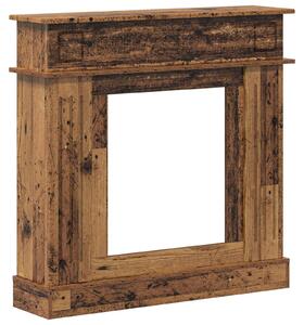 Cornice per camino in legno massello, dimensioni 102 x 26 x 100 cm, materiale: legno