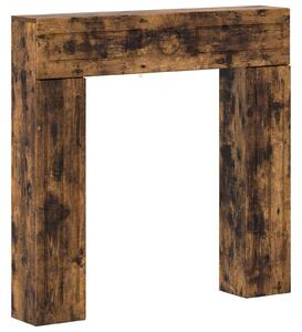 Cornice per camino in rovere effetto legno, dimensioni 102 x 18 x 100,5 cm, realizzata in materiale composito di legno