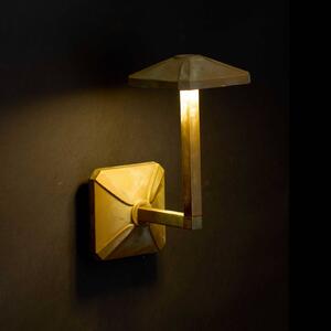 Moretti Luce Appliance da esterni LED Aura Frame, altezza 24 cm, ottone anticato Frame, Bronzo / Ottone antico, Ottone, Campagna / Rustiche