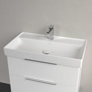 Lavabo Villeroy & Boch Taro, 80 cm, con rivestimento CeramicPlus, 1 foro per rubinetto, senza troppofilo