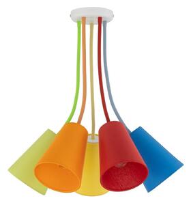 Lampadario a sospensione con supporto rigido WIRE COLOUR 5xE27/60W/230V
