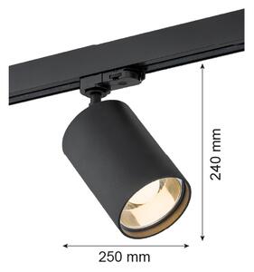 Argon 4306 - Faretto per sistema a binario BERGEN 1xE27/15W/230V nero