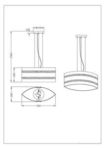 Trio - Lampadario a sospensione con filo NIKOSIA 2xE27/40W/230V oro