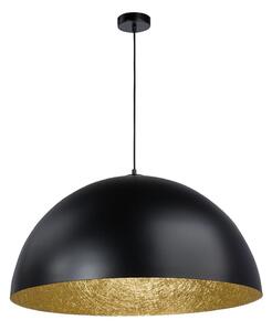 Lampadario a sospensione con filo SFERA 1xE27/60W/230V diametro 50 cm nero/oro