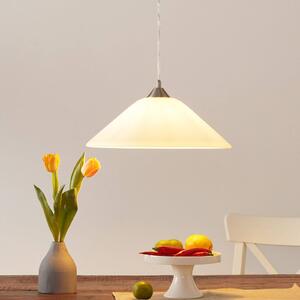 ORION Lampada a sospensione in vetro LOISA, dimmerabile, Bianco / Opale, Soggiorno / Sala da pranzo, Vetro, Moderno, Lampada a sospensione