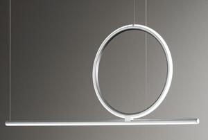 ACROBAT SOSPENSIONE MODERNA CON CERCHIO MEDIO LED 35W SILVER DIMMERABILE