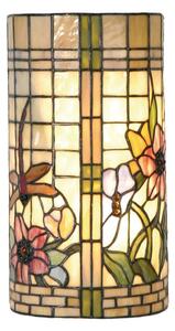 Clayre&Eef Applique da parete HANNAH, dimmerabile, Multicolore, Soggiorno / Sala da pranzo, Vetro, Tiffany, Applique