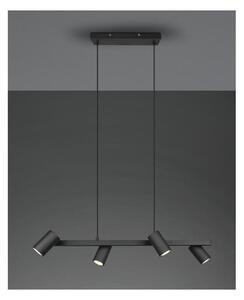 MARLEY SOSPENSIONE IN METALLO NERO CON 4 SPOT CILINDRO ORIENTABILI ATTACCO 4XGU10