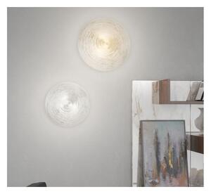JELLY APPLIQUE PLAFONIERA IN VETRO SOFFIATO ORO O ARGENTO 2 MISURE LAMPADINE ATTACCO E27