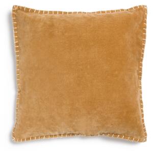 Fodera cuscino Angelica 100% cotone in velluto senape 45 x 45 cm