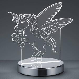 Reality Leuchten Lampada da tavolo Karo con ologramma 3D a unicorno