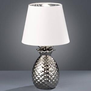 Reality Leuchten Lampada da tavolo di ceramica Pineapple argentata
