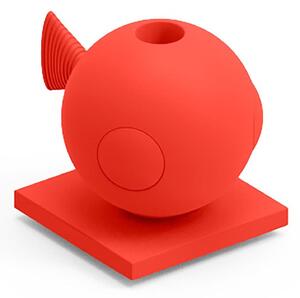 Contenitore Dotato di Foro PER FIORI RECISI FUGU di Design Dimensioni 20x28,.5x h 22 cm vaso, a portaoggetti o a elemento decorativo colore Corallo