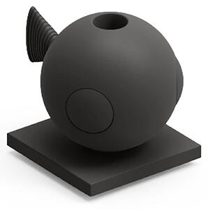 Contenitore Dotato di Foro PER FIORI RECISI FUGU di Design Dimensioni 20x28,.5x h 22 cm vaso, a portaoggetti o a elemento decorativo colore Onice