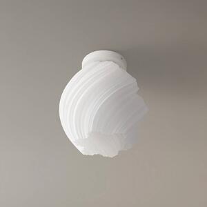 Plafoniera soffitto Nuvia Lindby, dimmerabile, Bianco / Opale, Soggiorno / Sala da pranzo, Moderno, Plafoniera