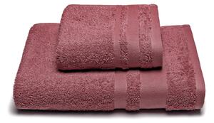 Asciugamano Con Ospite In Cotone Soft Standard Spugnissima Tinta Unita Bordeaux Caleffi