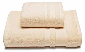 Asciugamano Con Ospite In Cotone Soft Standard Spugnissima Tinta Unita Crema Caleffi