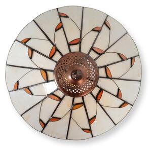 Brilagi - Lampada da tavolo Tiffany FOLIA in vetro colorato, 2xE27/60W/230V