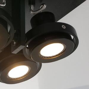 Steinhauer Spot LED soffitto Westpoint 4 luci nero