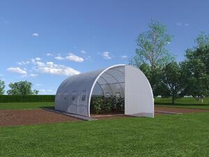 Serra a tunnel con struttura in Acciaio e porta 12 m² L300 x l400 x H200 cm - ALOCASIA