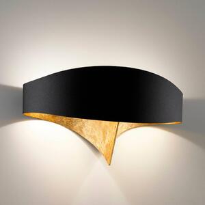 Selène Applique a LED di design nero e oro Scudo