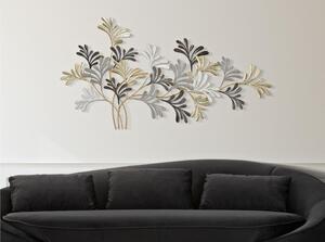 Pannello decorativo 3D da parete in metallo composto da rami e fiorellini. Dimensioni 130,8x7,6x h 70,5 cm peso 1450 kg vari colori