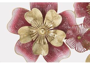 Pannello decorativo 3D da parete in metallo Dimensioni 129x8,3x h 53,3 cm peso 1540 kg da fiori dorati e colorati.che vari colori