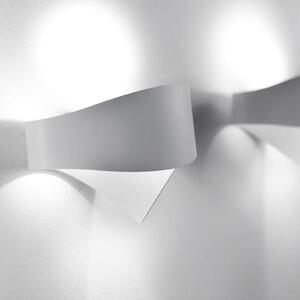 Selène Applique LED Scudo di acciaio, bianco