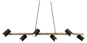 Trio - Lampadario a sospensione con cavo MARLEY 6xGU10/35W/230V nero/oro
