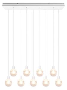 Trio - Lampadario a cavo MELA 9xE14/25W/230V bianco