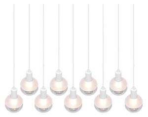 Trio - Lampadario a cavo MELA 9xE14/25W/230V bianco