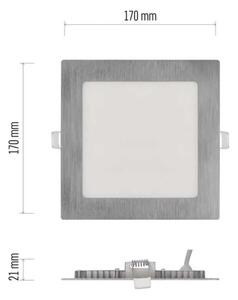 Lampada da incasso LED NEXXO LED/12,5W/230V 3000/3500/4000K argento 17x17 cm