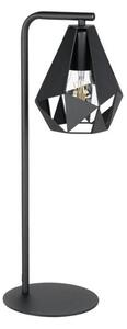 Eglo 43703 - Lampada da tavolo CARLTON 1xE27/60W/230V nera