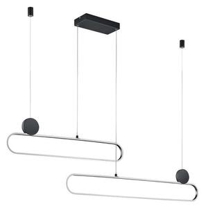 Trio - Lampadario LED dimmerabile a sospensione con cavo GRANT LED/54W/230V 2300/3000/4000K nero/cromo