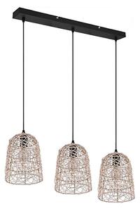 Reality - Lampadario a sospensione con cavo LOVIS 3xE27/40W/230V nero
