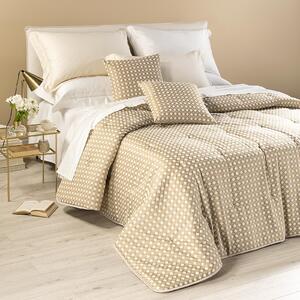Trapunta Leggerissima In Raso Jacquard Venere Matrimoniale Dreaming Tinta Unita Oro Caleffi