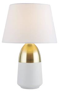 Searchlight Lampada da tavolo EU700340 in bianco/ottone