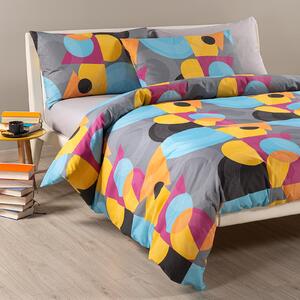 Copripiumino Con Federe In Cotone Dinamic Matrimoniale Caleffi Viva La Notte Grigio Caleffi