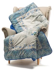 Plaid Scaldotto In Cotone Giardino D'Inverno CM. 130X170 Caleffi Garden Blu Caleffi