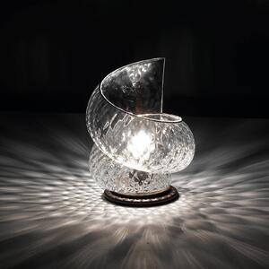 Siru Lampada da tavolo Chiocciola con vetro trasparente