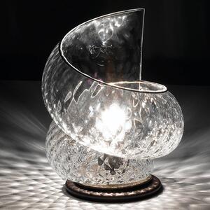Siru Lampada da tavolo Chiocciola con vetro trasparente