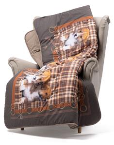 Plaid Scaldotto In Cotone Cuccioli CM. 130X170 Caleffi Non Specificato Cuoio Caleffi