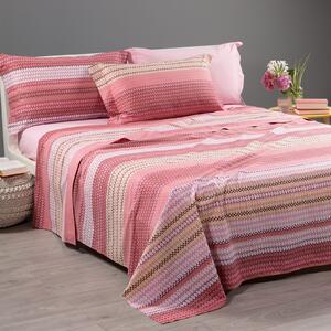 Lenzuola Copriletto In Cotone Folk Singolo Caleffi Home Moderno Corallo Caleffi