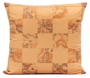Cuscino D'arredo In Velluto Geo Classic Road CM. 50X50 Alviero Martini 1A Classe Geo Caleffi
