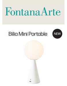 Fontana Arte Bilia mini base bianca RICARICABILE