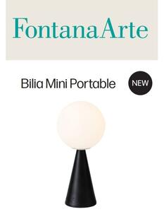 Fontana Arte Bilia mini base nero opaco RICARICABILE